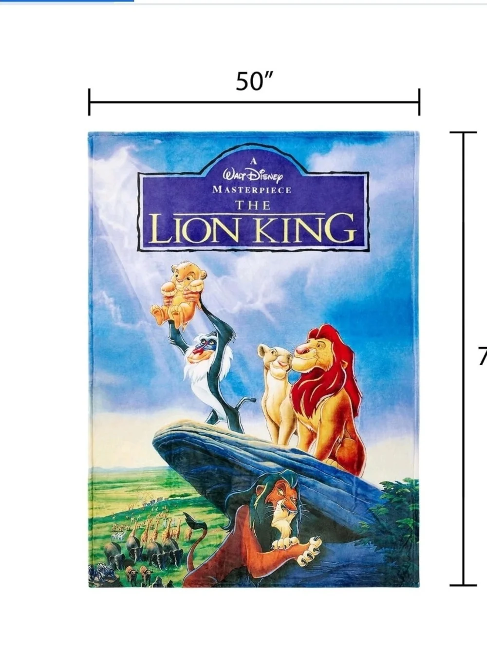 Disney Lion King Plush Throw Blanket - Blue, Green, Red, Yellow